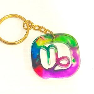 Capricorn ♑️ handmade resin keychain by Twisted13creations